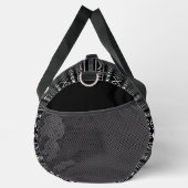 Aztec Shapes Pattern Grau Schwarz Duffle Bag (Rechts)