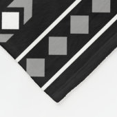 Aztec Shapes Pattern Grau Schwarz Fleecedecke (Ecke)