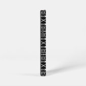 Aztec Shapes Pattern Grau Schwarz iPhone Hülle (Rechte Seite)