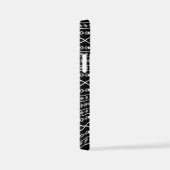 Aztec Shapes Pattern Grau Schwarz iPhone Hülle (Rechte Seite)