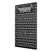 Aztec Shapes Pattern Grau Schwarz Mini Klemmbrett (Gewinkelt2)