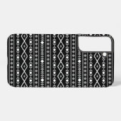 Aztec Shapes Pattern Grau Schwarz Samsung Galaxy Hülle (Rückseite (Horizontal))