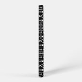 Aztec Shapes Pattern Grau Schwarz Samsung Galaxy Hülle (Rechte Seite)