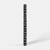 Aztec Shapes Pattern Grau Schwarz Samsung Galaxy Hülle (Rechte Seite)