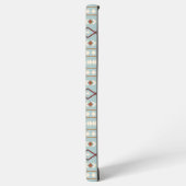 Aztec Shapes Pattern Rusts Cream Aquamarin-blau Samsung Galaxy Hülle (Linke Seite)