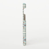 Aztec Shapes Pattern Rusts Cream Aquamarin-blau Samsung Galaxy Hülle (Linke Seite)