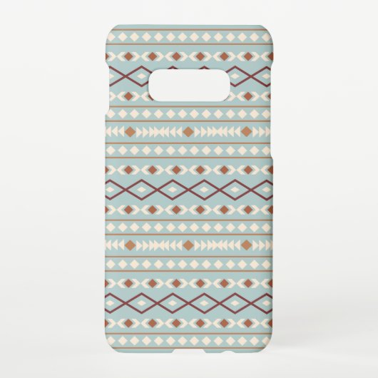 Aztec Shapes Pattern Rusts Cream Aquamarin-blau Samsung Galaxy Hülle (Rückseite)