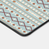 Aztec Shapes Pattern Rusts Cream Aquamarin-blau Schreibtischunterlage (Ecke)