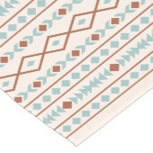 Aztec Shapes Rpt Muster Rust Aquamarine Creme Kurzer Tischläufer (Ecke)