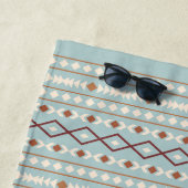 Aztec Shapes Rpt Muster Rusts Cream Aquamarin-blau Strandtuch (Beispiel)