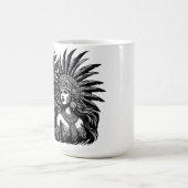 Aztec Skeleton Warrior mit Prinzessin Art Kaffeetasse (Mittel)