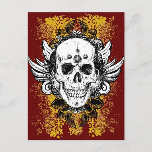Aztec-Skull Postkarte (Vorderseite)