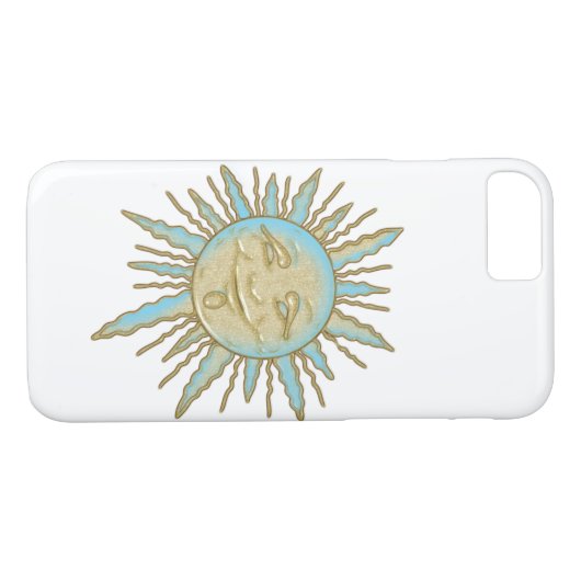 Aztec Smiling Sun-Gesicht | TelefonCase Case-Mate iPhone Hülle (Rückseite (Horizontal))