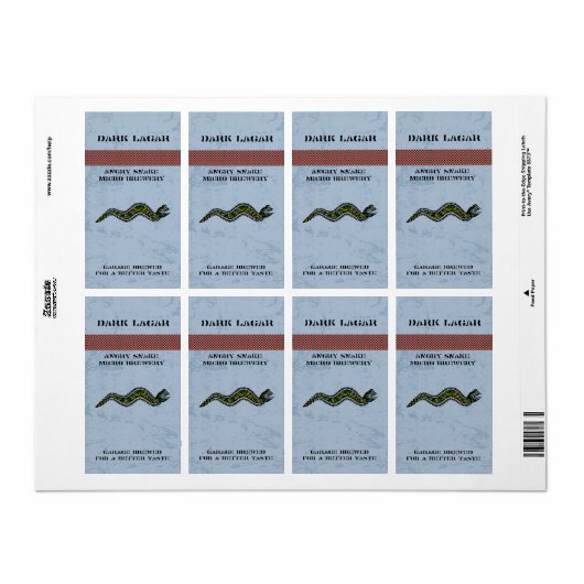 Aztec Snake Zuhause Made Beer Labels (Vorne)