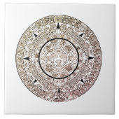 Aztec Solar Disk Calendar Fliese (Vorderseite)