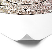 Aztec Solar Disk Calendar Poster (Ecke)