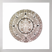 Aztec Solar Disk Calendar Poster (Vorne)