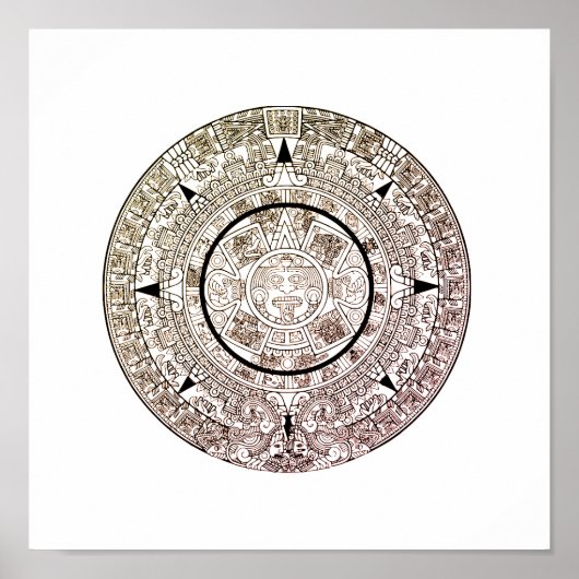 Aztec Solar Disk Calendar Poster (Vorne)