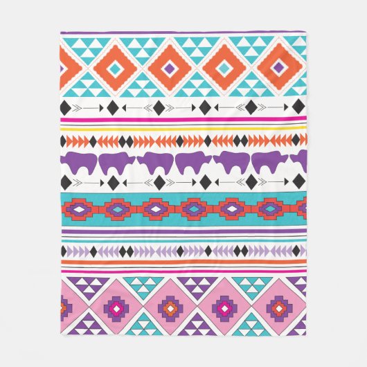 Aztec South West Pattern Fleecedecke (Vorderseite)