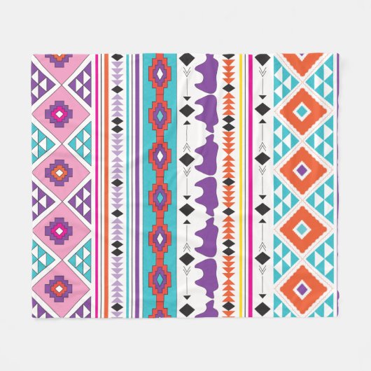 Aztec South West Pattern Fleecedecke (Vorderseite (Horizontal))