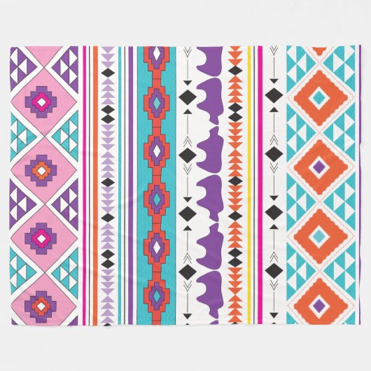 Aztec South West Pattern Fleecedecke (Vorderseite (Horizontal))