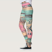 Aztec Southwest Blue and Pink Tribal Leggings (Links)