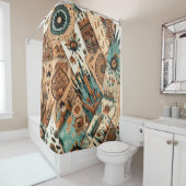 Aztec Southwestern Tribal Feathers Duschvorhang (Beispiel)