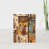 Aztec Southwestern Tribal Feathers Karte (Rückseite)