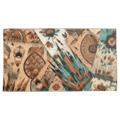 Aztec Southwestern Tribal Feathers Kissenbezug (Vorderseite-Rechts)