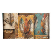Aztec Southwestern Tribal Feathers Kissenbezug (Rückseite-Rechts)