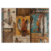 Aztec Southwestern Tribal Feathers Schneidebrett (Vorderseite)