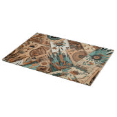 Aztec Southwestern Tribal Feathers Schneidebrett (Ecke)