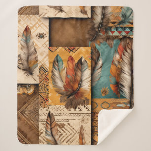 Aztec Southwestern Tribal Feathers Sherpadecke