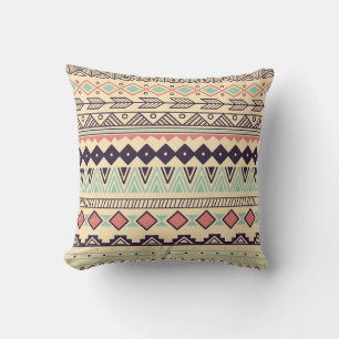Aztec-Stammstreifen: Vintage Illustration Kissen