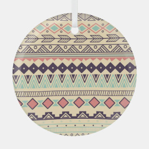 Aztec-Stammstreifen: Vintage Illustration Ornament Aus Glas