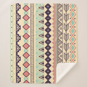 Aztec-Stammstreifen: Vintage Illustration Sherpadecke