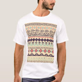 Aztec-Stammstreifen: Vintage Illustration T-Shirt (Vorderseite)
