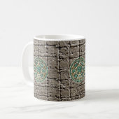 Aztec Stein Blaue Tasse (Vorderseite Links)