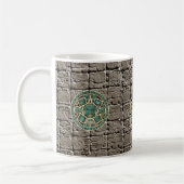Aztec Stein Blaue Tasse (Links)