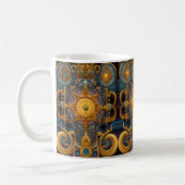 Aztec Stellar Symmetrie: Kosmisches Muster Kaffeetasse (Links)