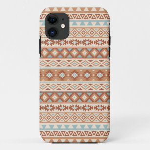 Aztec Stilisierte Muster Blue Cream Terracottas Case-Mate iPhone Hülle