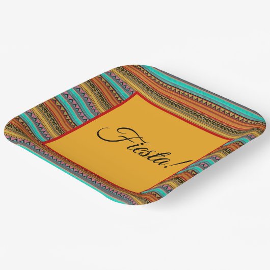 Aztec Streifen "Fiesta" Teller (Gewinkelt)