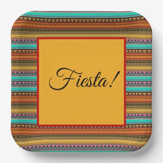 Aztec Streifen "Fiesta" Teller (Vorderseite)