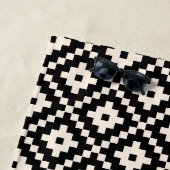 Aztec Style Block Print Black+Cream Muster Strandtuch (Beispiel)