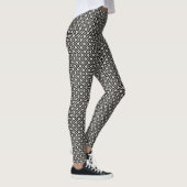 Aztec Style Block Print Black+Cream Sml Muster Leggings (Rechts)