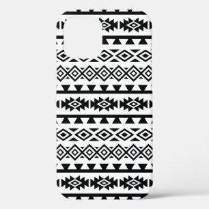 Aztec stylisierte Big Pattern II Schwarz auf Weiß Case-Mate iPhone Hülle
