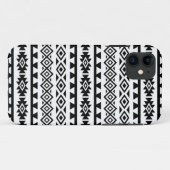 Aztec stylisierte Big Pattern II Schwarz auf Weiß Case-Mate iPhone Hülle (Rückseite (Horizontal))