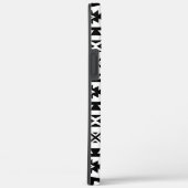 Aztec stylisierte Big Pattern II Schwarz auf Weiß Case-Mate iPhone Hülle (Rückseite / Rechts)