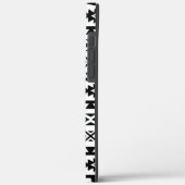 Aztec stylisierte Big Pattern II Schwarz auf Weiß Case-Mate iPhone Hülle (Rückseite / Links)