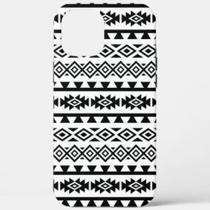 Aztec stylisierte Big Pattern II Schwarz auf Weiß Case-Mate iPhone Hülle